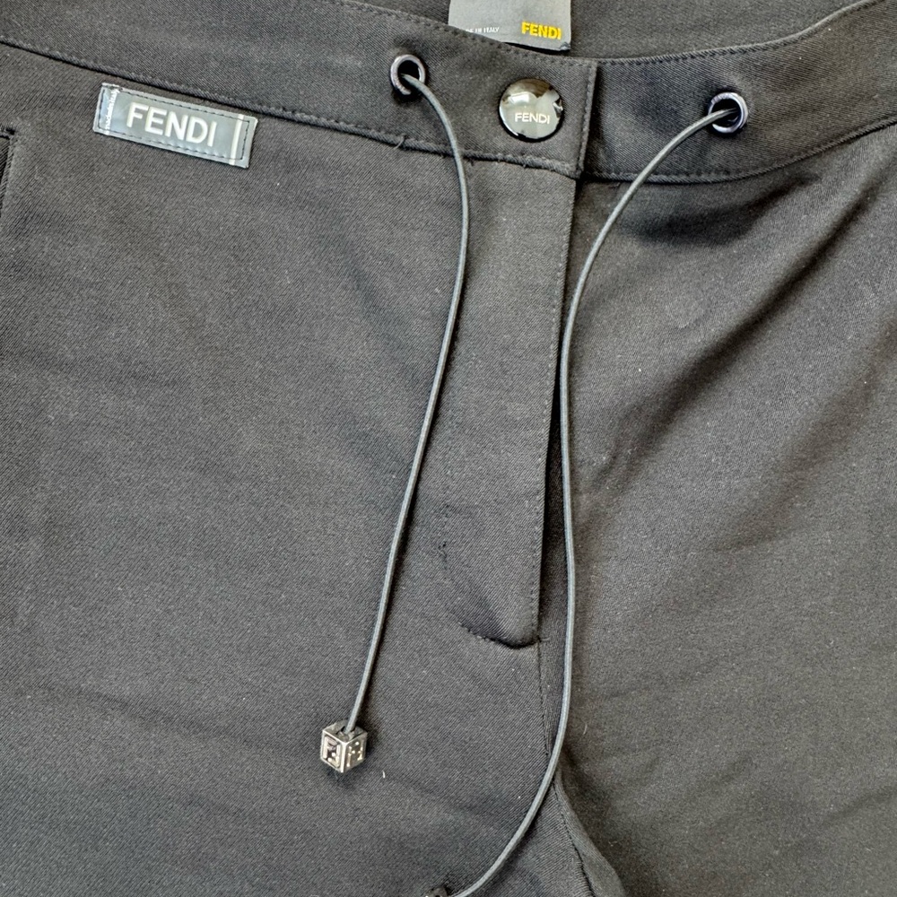 Unique Vintage Fendi Black Highwaisted Pants